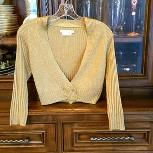 Gold cropped sweater